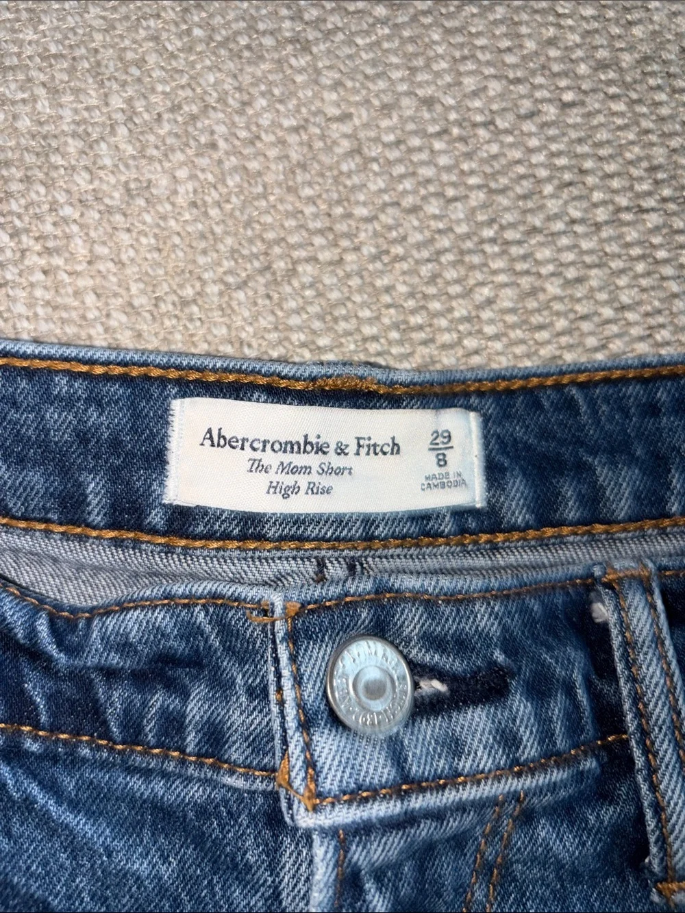 Abercrombie & Fitch Mom Short High Rise denim shorts